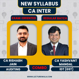 CA. Yashvant Mangal Taxation [GST] Regular Batch &amp; CA Rishabh Jain Auditing Exam Oriented Batch Combo Classes For CA Inter
