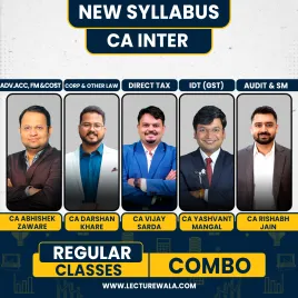 CA Inter Both Group Regular Combo Classes By CA Abhishek Zaware, CA Darshan Khare, CA Yashvant Mangal, CA Vijay Sarda &amp; CA Rishabh Jain