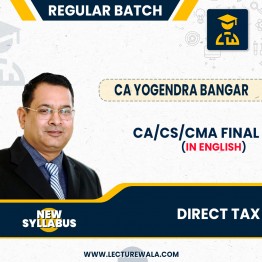  CA/CS/CMA Final New Syllabus Direct Tax Law Regular Course (In English) By CA Yogendra Bangar: Pendrive / Online Classes.