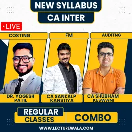 CA Inter Costing Auditing & Financial Management Live Regular Batch Group 2 Combo : Live / Online Classes CA Inter Costing Auditing & Financial Management Live Regular Batch Group 2 Combo : Live / Online Classes