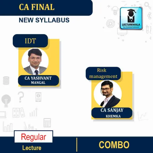 CA Final Risk Management & IDT Combo New Syllabus Regular Course By CA Sanjay Khemka & CA Yashvant Mangal : Pen Drive / Online Classes