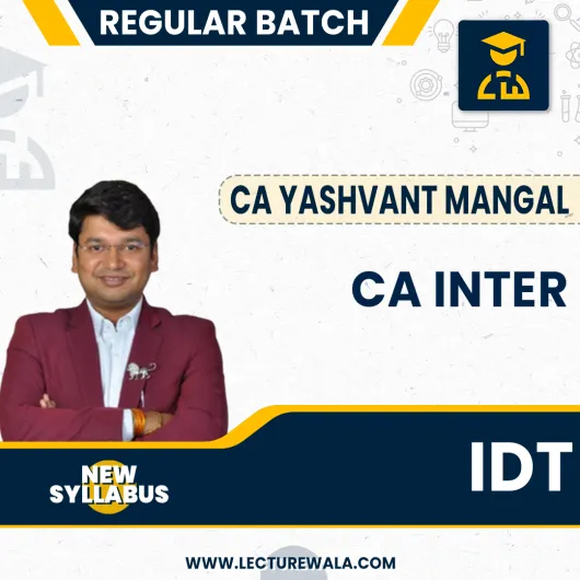 CA Yashvant Mangal Indirect Tax Regular Online Classes For CA Inter : Pen Drive / Google Drive Classes