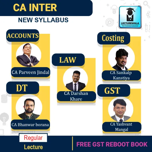 CA Inter Group -1 Regular Course Combo By CA Bhanwar Borana CA Darshan Khare,CA Yasvant Mangal ,CA Sankalp Kanstiya,CA Parveen Jindal : PEN DRIVE / ONLINE CLASSES.