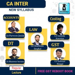 CA Inter Group -1 Regular Course Combo By CA Bhanwar Borana CA Shubham Singhal,CA Yasvant Mangal ,CA Sankalp Kanstiya,CA Parveen Jindal : ONLINE CLASSES.