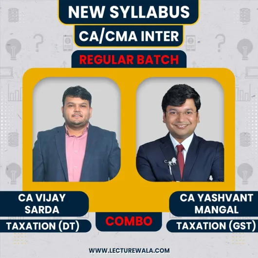 CA Vijay Sarda & CA Yashwant Mangal DT & IDT Combo For CA/CMA Inter: Google Drive & Pendrive Classes.