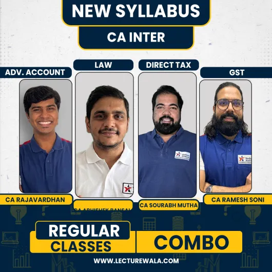 CA inter New syllabus Group - 1 All Subject Regular Course Combo (In English) By Yeashas Academy : Online Classes