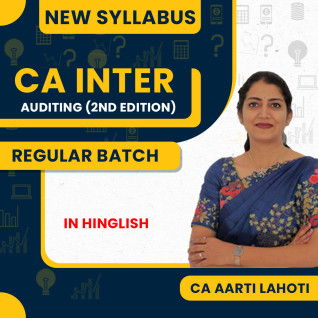 CA Aarti Lahoti Auditing 2nd Edition Regular Online Classes In Hinglish For CA Inter : Google/ Pendrive Online Classes. CA Aarti Lahoti Auditing 2nd Edition Regular Online Classes In Hinglish For CA Inter : Google/ Pendrive Online Classes.