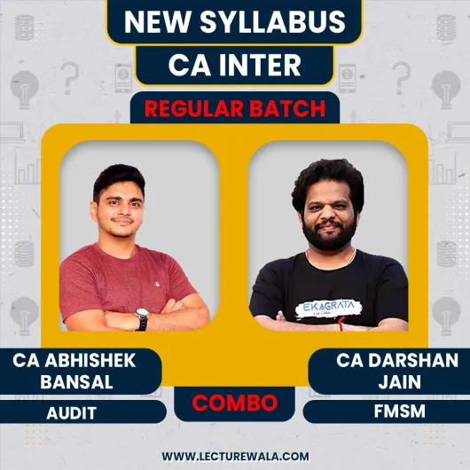 CA Abhishek Bansal Audit and CA Darshan Jain FMSM Regular combo For CA Inter