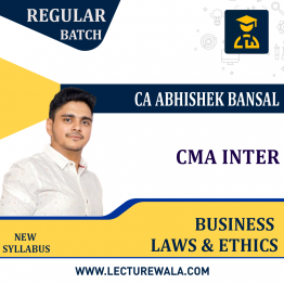 CMA Inter Business Laws & Ethics New Syllabus Regular Batch by CA Abhishek Bansal : Pen Drive / Online Classes