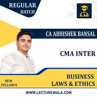 CMA Inter Business Laws & Ethics New Syllabus Regular Batch by CA Abhishek Bansal : Pen Drive / Online Classes CMA Inter Business Laws & Ethics New Syllabus Regular Batch by CA Abhishek Bansal : Pen Drive / Online Classes