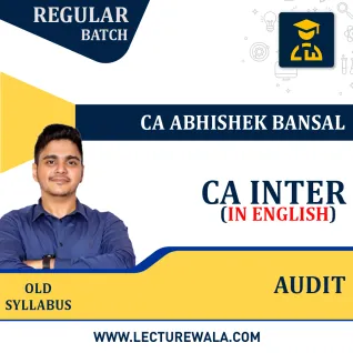 CA Inter Audit Regular Batch In English By CA Abhishek Bansal : Online classes /Pen Drive CA Inter Audit Regular Batch In English By CA Abhishek Bansal : Online classes /Pen Drive