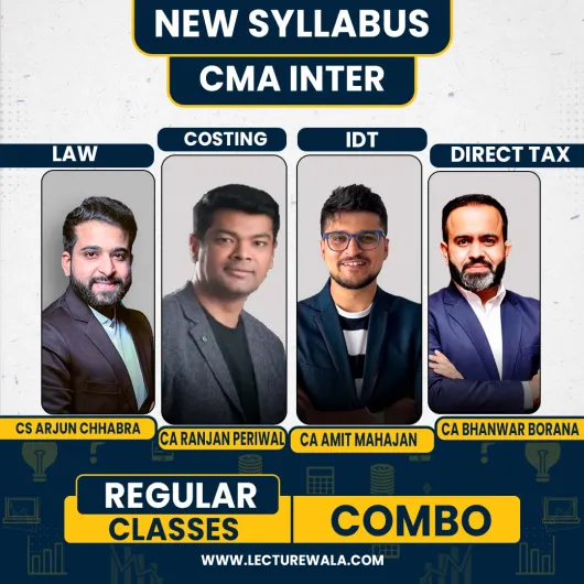 CMA Inter Law , Tax and Costing By Arjun Chhabra, Ranjan Periwal, Bhanwar Borana & Amit Mahajan