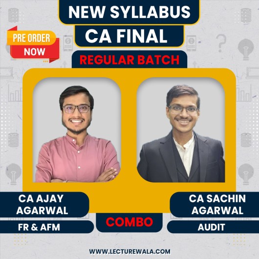 Pre Order CA Ajay Agarwal FR + AFM & CA Sachin Agarwal AUDIT COMBO Regular Online Classes For CA Final: Google Drive Classes