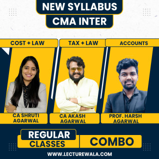 CA AKASH AGARWAL, CA SHRUTI AGARWAL, PROF. HARSH AGARWAL COMBO For CMA Inter Group 1 : Online Classes CA AKASH AGARWAL, CA SHRUTI AGARWAL, PROF. HARSH AGARWAL COMBO For CMA Inter Group 1 : Online Classes
