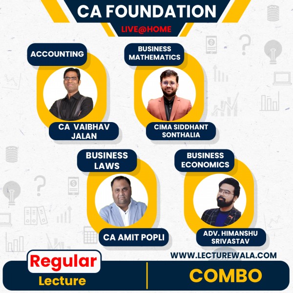 CA Foundation New Syllabus  All Subjects Regular Batch Combo By Aldine CA : Online classes
