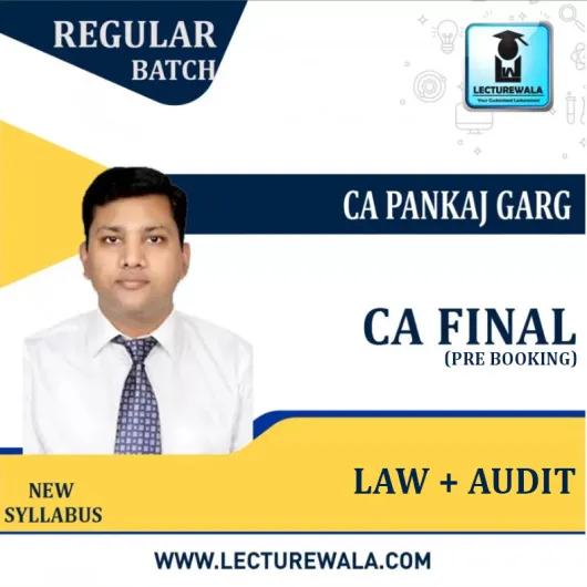 CA Final Law & Audit Regular Batch Combo by CA Pankaj Garg : Pen Drive / Online Classes