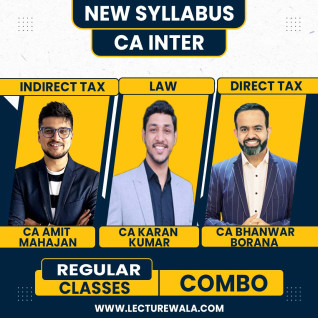 CA Inter Coprtporate and Other Law And Direct Tax & Indirect Tax By CA Bhanwar Borana, CA Amit Mahajan & CA Karan Kumar