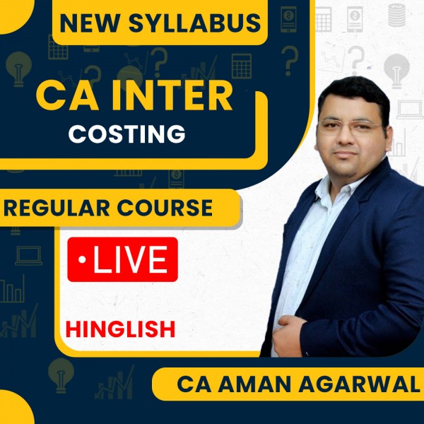 CA Aman Agarwal Cost And Management Accounting Regular Live Classes For CA Inter: Google Drive & Pen drive Classes