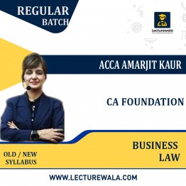 CA Foundation Business Law Regular Course By ACCA Amarjit Kaur: Pendrive / Online Classes.