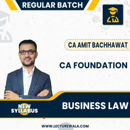 CA Foundation Business Law Regular Course : By CA Amit Bachhawat : online classes