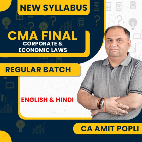 CA Amit Popli Corporate & Economic Laws Regular Online Classes For CMA Final: Google Drive Classes