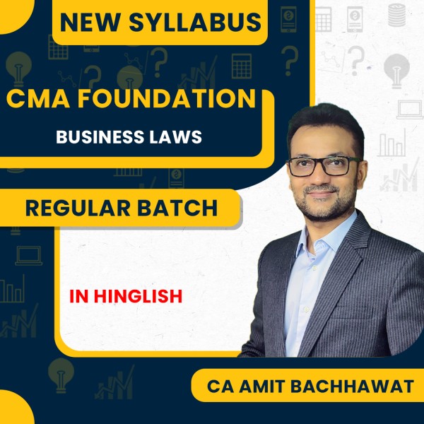 CA Amit Bachhawat Law Regular Course For CMA Foundation : online classes