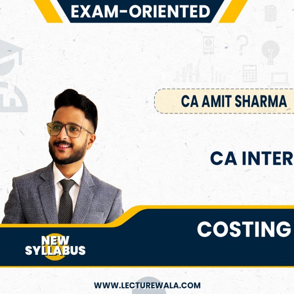 CA Amit Sharma COSTING Exam-Oriented Online Classes For CA Inter: Pen Drive / Online Classes
