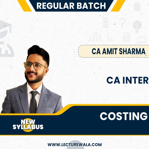 CA Amit Sharma Costing Regular Online Classes For CA Inter: Pen Drive / Online Classes