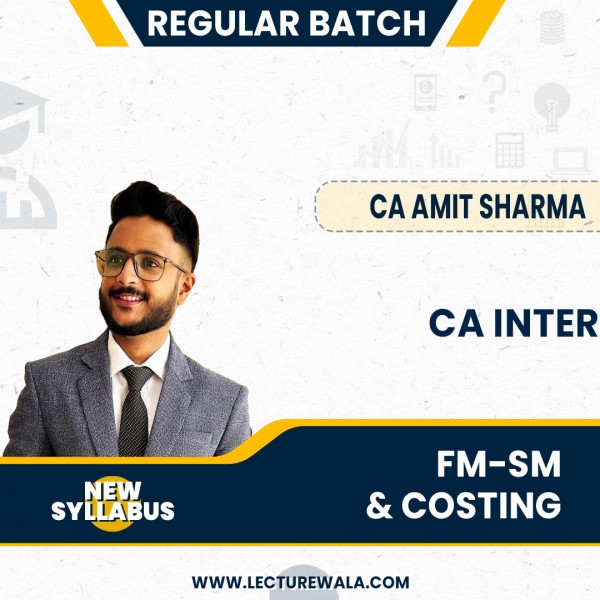 CA Amit Sharma FM-SM & COSTING Combo Regular Online Classes For CA Inter: Pen Drive / Online Classes