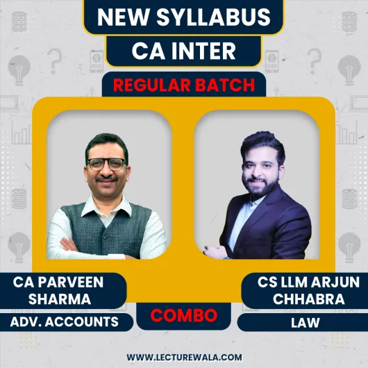 CA Praveen Sharma Adv. Accounting & CS LLM Arjun Chhabra Law COMBO For CA Inter : Google Drive Classes