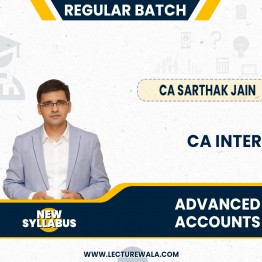 CA Sarthak Jain Advanced Accounts Regular Online Classes For CA Inter: Google drive & Pen Drive Classes.