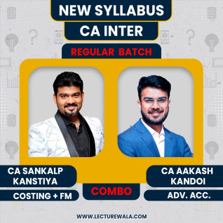 CA Aakash Kandoi Advanced Accounting & CA Sankalp Kanstiya Costing + FM Regular Online Combo Classes For CA Inter CA Aakash Kandoi Advanced Accounting & CA Sankalp Kanstiya Costing + FM Regular Online Combo Classes For CA Inter
