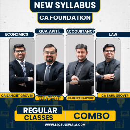 CA Foundation All Subject Combo Regular Course: by AVJ Academy: Pen drive / online classes.