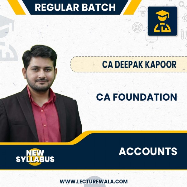 CA Foundation Accounting Regular Course by CA Deepak Kapoor: Pen drive / Online classes.