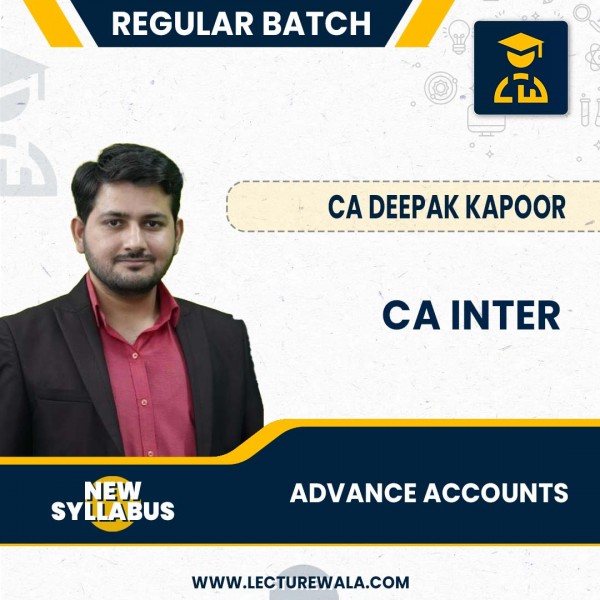 CA Inter Advance Accounting Regular Course by CA Deepak Kapoor : Pen drive / Online classes.