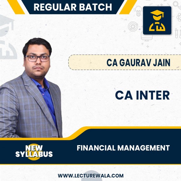 CA Inter group - 2 Financial Management  Regular Course by CA Gaurav Jain : Pen drive / Online classes.