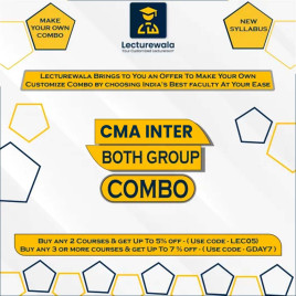 Make Your Own Customize CMA Inter Regular Combo Batch By Choosing India's Best Faculty Make Your Own Customize CMA Inter Regular Combo Batch By Choosing India's Best Faculty