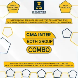 Make Your Own Customize CMA Inter Regular Combo Batch By Choosing India's Best Faculty Make Your Own Customize CMA Inter Regular Combo Batch By Choosing India's Best Faculty