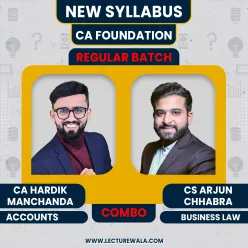 CA Foundation Accounts & Business Law Combo Live Batch By CS Arjun Chhabra & CA Hardik Manchanda