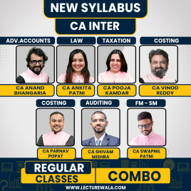 CA Inter Both Group Combo Regular Live Course By Swapnil patni classes : Pen drive / Online classes.
