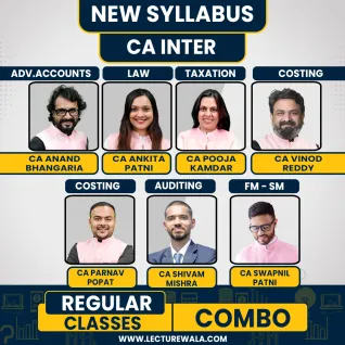 CA Inter Both Group Combo Regular Live Course By Swapnil patni classes : Pen drive / Online classes.