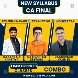 CA Final AFM,Audit &amp; IDT Exam Oriented Combo Classes By CA Shubham Keswani,CA Sankalp Kanstiya &amp; CA Siddhesh Valimbe