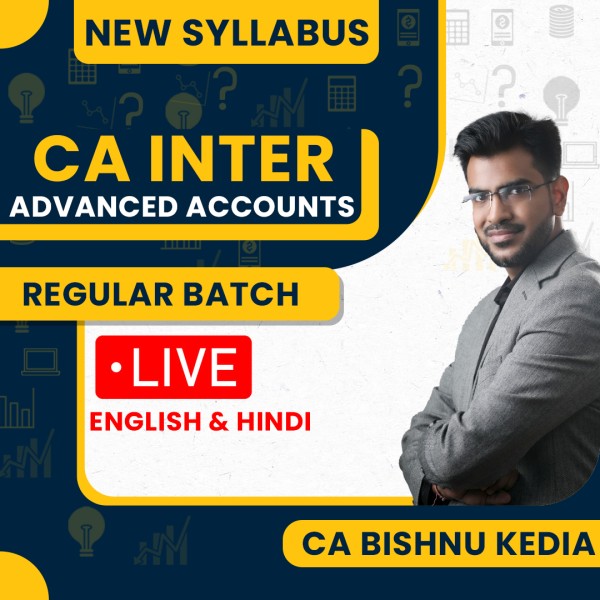 CA Bishnu Kedia Advanced Accounting Regular Online Classes For CA Inter : Online Classes