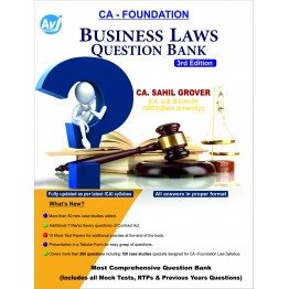 CA Foundation Business Laws Question Bank (3rd Edition) : Study Material By CA Sahil Grover ( May 2022)