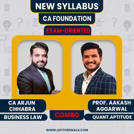  CA Foundation Business Law & Math Exam-Oriented Combo by BB Virtuals.