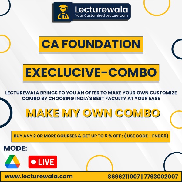 CA Foundation Combo New Syllabus Regular Course By India's Best Faculty : Online Classes