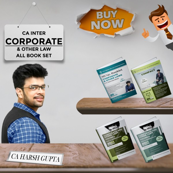 CA Harsh Gupta Corporate & Other Laws Full Book Set For CA Inter: Study Material