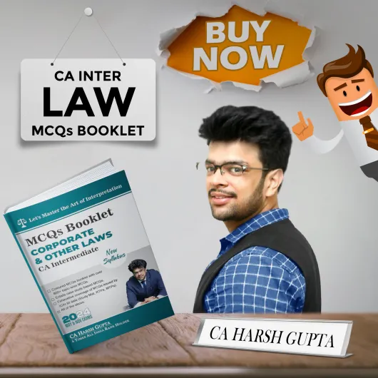 CA Harsh Gupta Corporate & Other Laws MCQs Booklet For CA Inter: Study Material