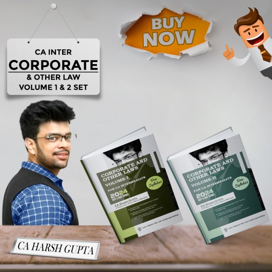 CA Harsh Gupta Corporate & Other Laws Volume 1&2 Set For CA Inter: Study Material