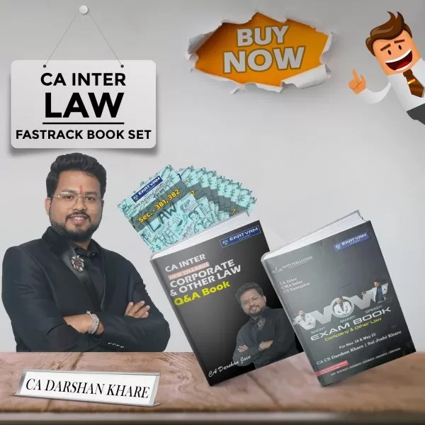 CA Darshan Khare Corporate & Other Law Fastrack Book Set For CA Inter: Study material.